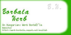 borbala werb business card